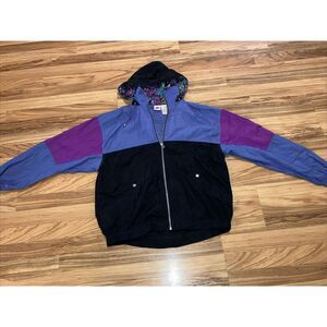 Nike Jacket Vintage Nylon Windbreaker Women's‎ Gym Full Zip Retro Size Large